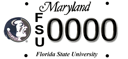 FSU Maryland Plate